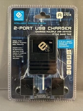 NEW EZ Collection 2-Port USB Charger System Phone & Tablet Easy Mount A 4FD-B
