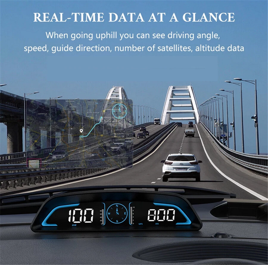 Velocímetro GPS digital para automóvil HUD Head Up Display accesorios automáticos para todos los automóviles Foto 4 de 4