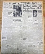 Lot of 10 WW II 1939-1945 US headline display newspapers coverage WORLD WAR TWO