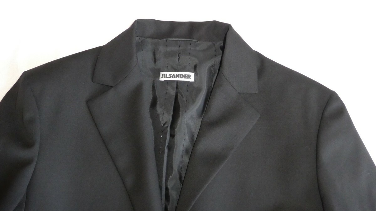Jil Sander tailored black virgin wool and silk jacket