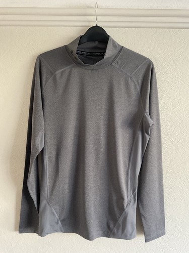 BNWT Under Armour HeatGear Compression Long Sleeve LG Dark Grey - Picture 4 of 13