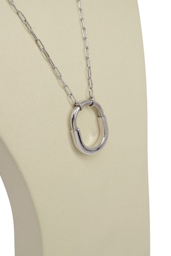Tiffany & Co. Tiffany Lock Diamond Pendant 18k White Gold Chain Necklace +Box - Picture 9 of 14