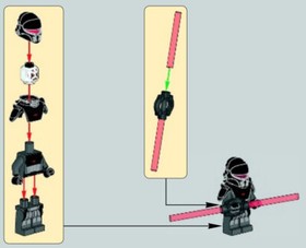 sw0622 Lego Star Wars 75082 - The Grand Inquisitor Minifigure w Lightsaber - New