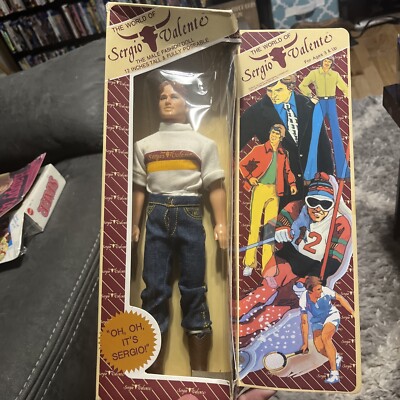 Vintage Sergio Valente Fashion 12'' Male Doll 1982 Toy Time Inc New In Damage Box