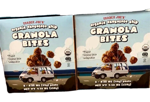 2 X Trader Joe's Organic Chocolate Chip Granola Bites 4.25 oz *So Good! - Afbeelding 1 van 1