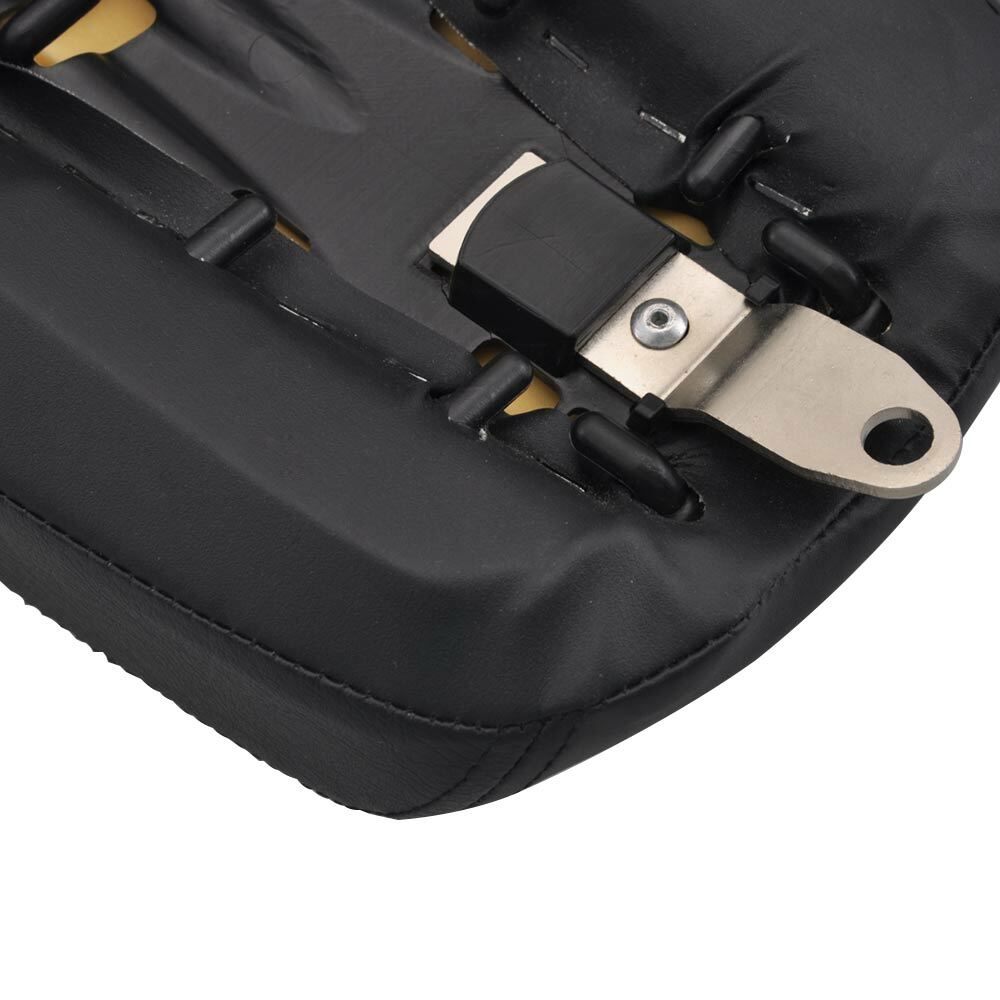 Rear Black Passenger Seat Leather Back Pad Fit For Harley