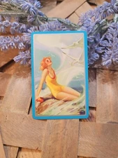 Vintage Single Pinup playing card, Trade Card, Swap Card, Paper crafts 