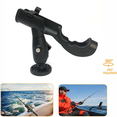 ebay kayak fishing rod holders Adjustable Kayak Boat Fishing Fish Support Rod Holder Kit Install Round  Base B