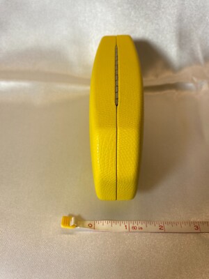 Swarovski Sunglasses Case,Yellow Hard Leather Clamshell 