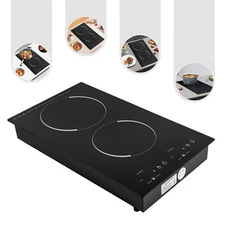 4000W Portable Induction Cooktop Countertop Dual Cooker Burner Stove Hot Plate
