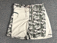 Patagonia Swim Shorts Trunks Men  s Size 31 Brown/Green Camo Drawstring Beach