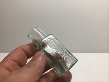 Antique Aqua Burst Top Judson Inkwell/ Ink Bottle.