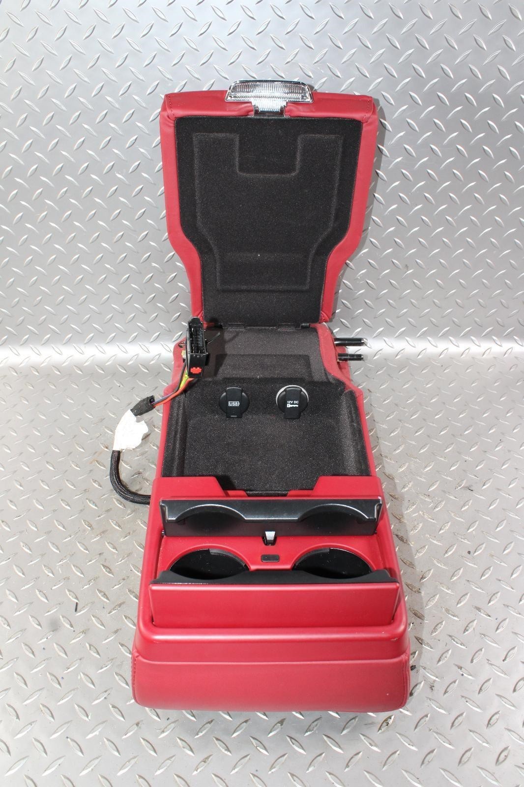 14-22 Ghibli Red Leather Rear 2nd Row Seat Center Armrest Cupholder Bin OEM WTY