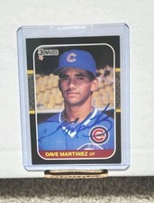 Dave Martinez Signed IP 1987 Donruss Rc Rookie Card Auto Chicago Cubs Nationals. rookie card picture