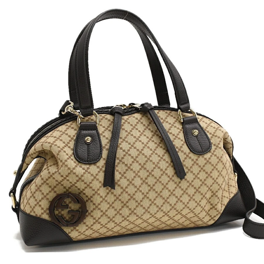 Sac à main Gucci Diamante 2 voies bandoulière 354664 toile cuir r7_0403