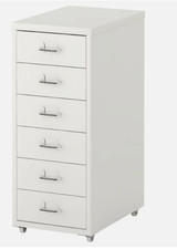 IKEA HELMER 6 Drawer Unit on Castors Filing Cabinet Storage Office Home 28x69cm