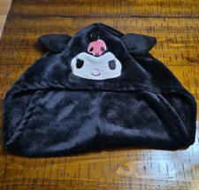 Kuromi Fleece Hair Towel Wrap SANRIO Black Quick Dry Shower Cap