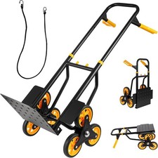 Foldable Stair Climbing Dolly Heavy-Duty Stair Climber Hand Truck 440LB 6 Wheels