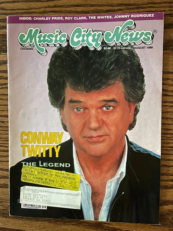Music City News August 1988 with Conway Twitty