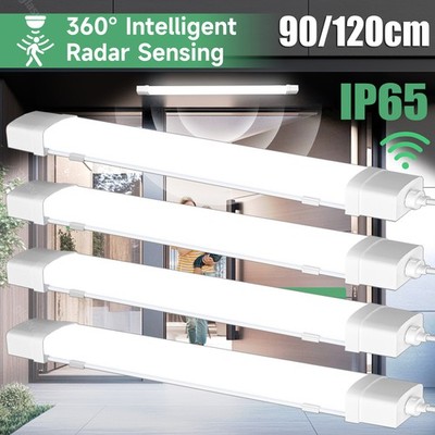 120/90cm LED Feuchtraumleuchte Garagelampe Keller Wandlampe mit Bewegungsmelder 