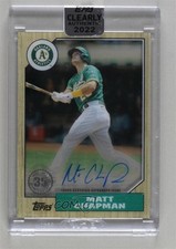 2022 Clearly Authentic 1987 Topps Baseball Matt Chapman #87TBA-MC Auto 7ut