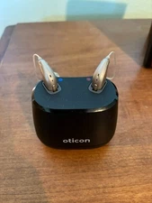 Oticon Intent 1 Hearing Aid Complete Set with Charger Case and Accessories