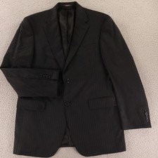 Austin Reed Jacket M 40R Black Pinstripe 100 Wool Twill Blazer Made in USA
