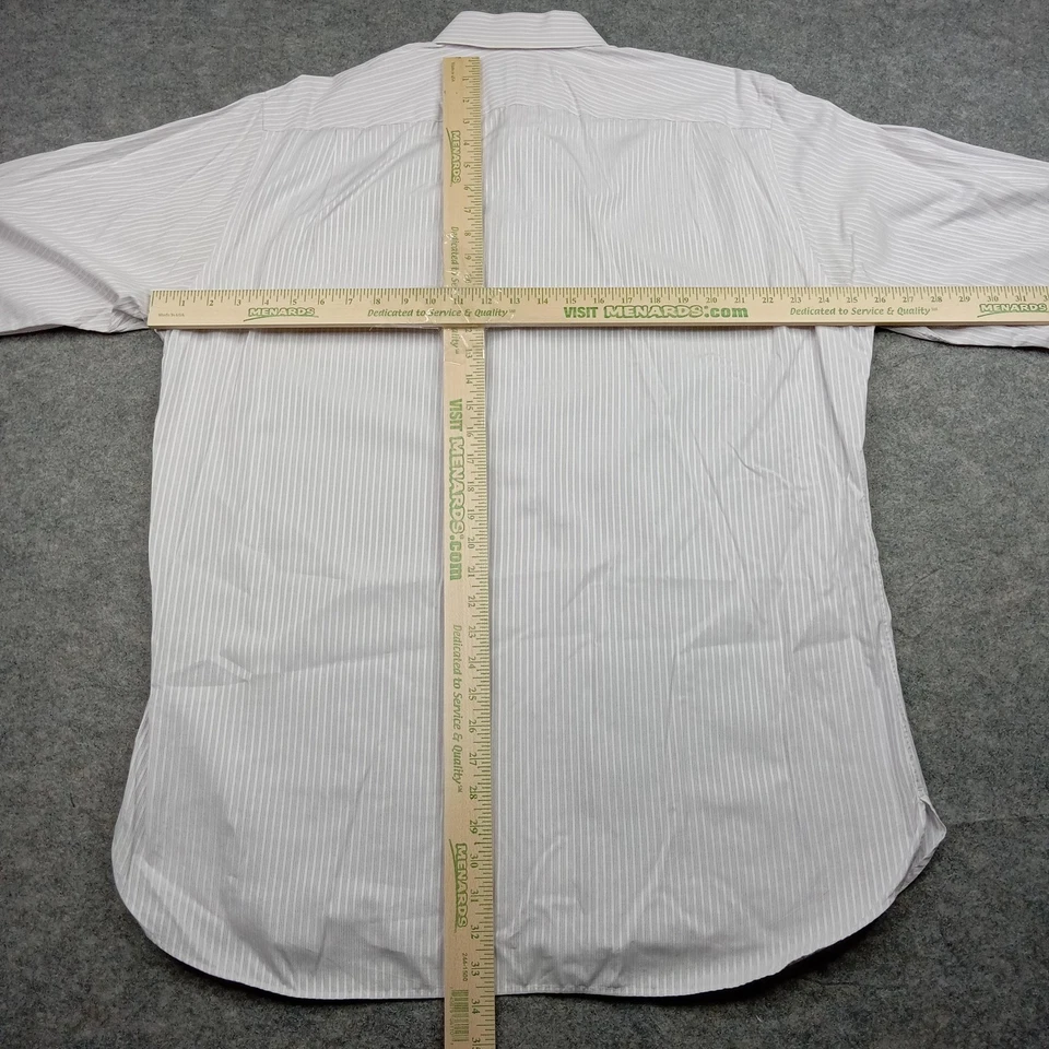 Camisa de vestir Nordstrom para hombre 16,5 36 púrpura rayas algodón egipcio italiano Oxford Foto 4 de 4