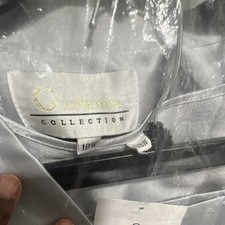 Giovanna Collection Silver Skirt Suit Set Plus Size 18W Women's