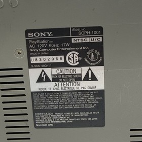 Sony PlayStation PS1 SCPH-1001 Console Bundle w/ Controller, Cords & 4 Games