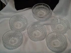 Vintage Anchor Hocking Wexford Dessert Dish set of six.