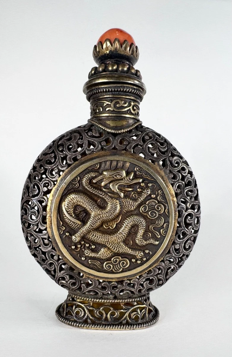 中国古董银鼻烟壶| eBay