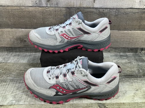 Saucony Excursion TR13 Trail Running Shoes Womens 10 Grey Pink S10524-21 Ex Cond - Picture 9 of 12