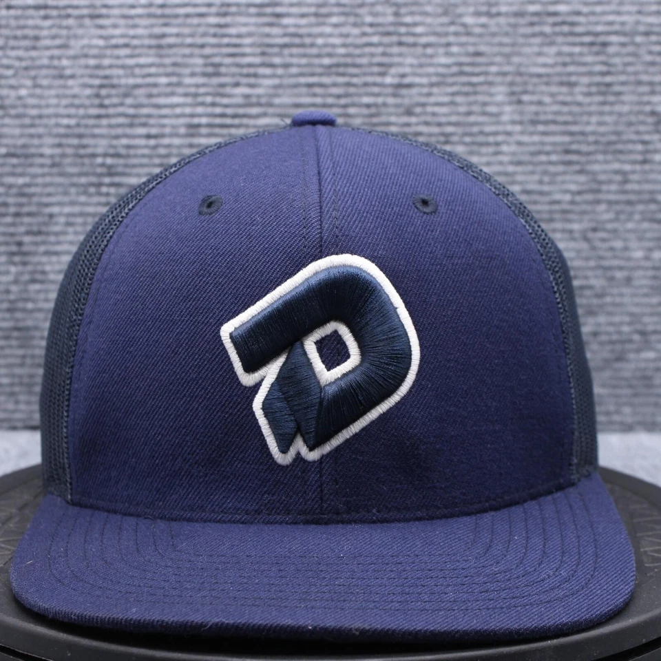 Boné de beisebol masculino streetwear DeMarini Snapback caminhoneiro azul marinho logotipo D - Imagem 2 de 4