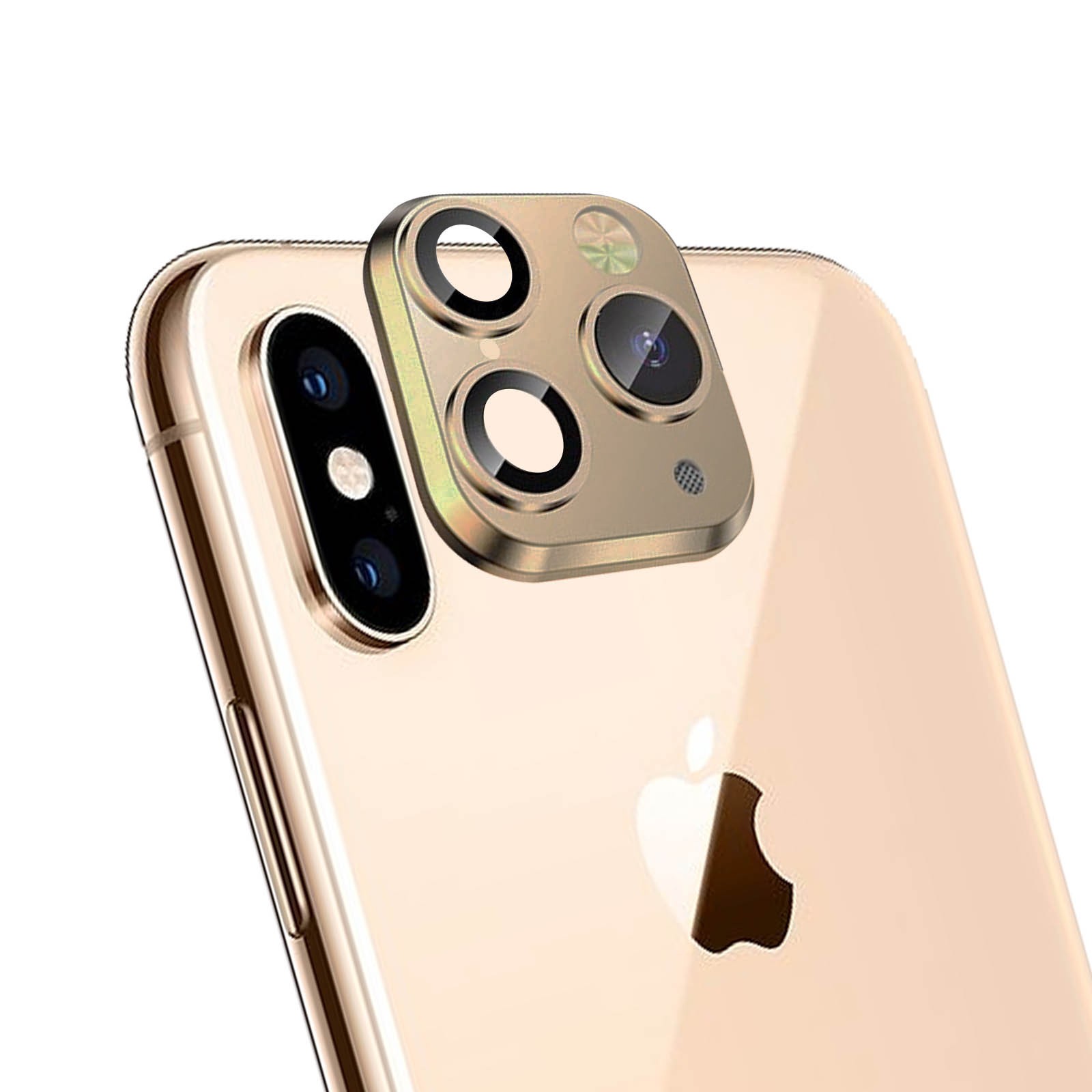 Faux appareil photo iPhone 11 Pro avec objectif en verre Or anti-rayure