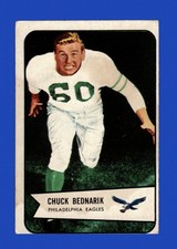 1954 Bowman Set-Break # 57 Chuck Bednarik VG-VGEX (crease) *GMCARDS*