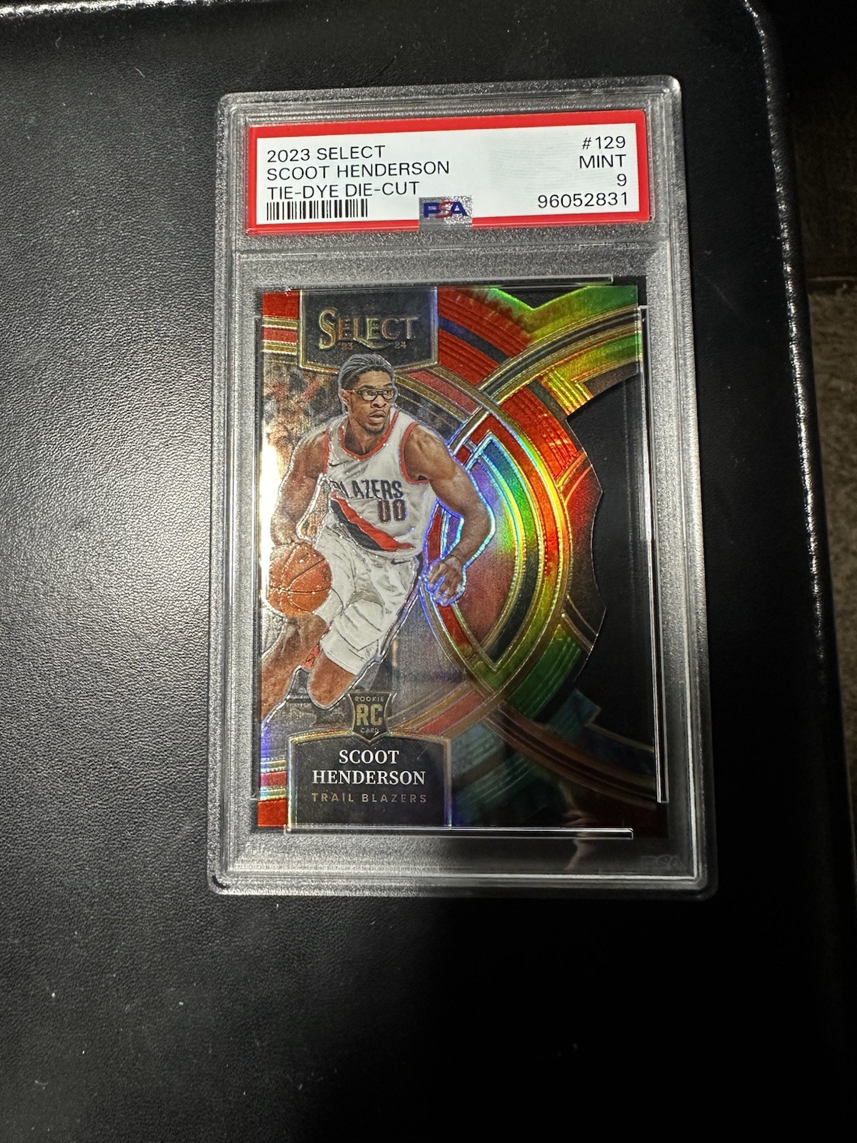2023-24 Panini Select Tie-Dye Die-Cut Scoot Henderson #129 RC /25 PSA 9