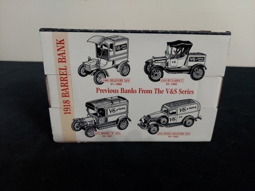 Ertl 1918 Ford Barrel Truck Bank W Key New V & S Advertising Die Cast 1:25 Scale - Picture 2 of 6