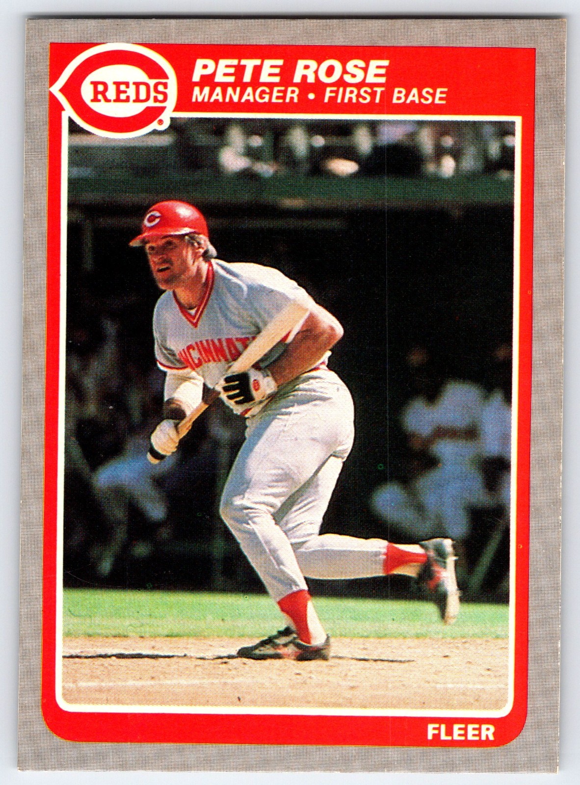 1985 Fleer #550 - Pete Rose Cincinnati Reds (NM) *HGCARDS*