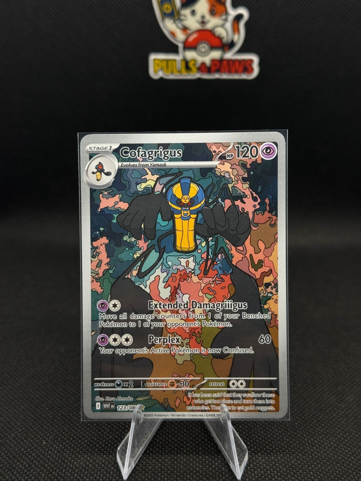 2025 Pokemon SV White Flare WHT EN Cofagrigus Illustration Rare #123/086