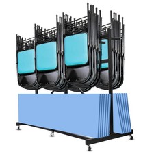 Folding Chair Rack Dolly Cart Table Storage Rack Desk Chairs Cart Trolley