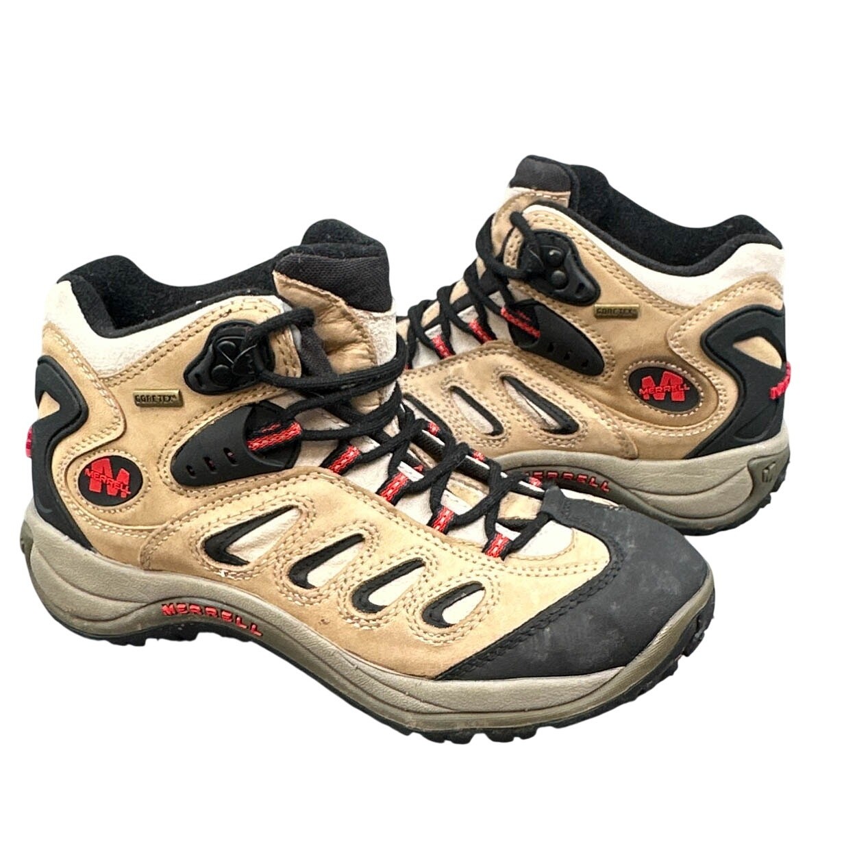 Scarpone da trekking Merrell Reflex 7 5 Gore Tex marrone chiaro campeggio robusto outdoor Gorp Trail