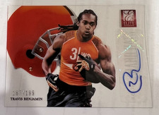 TRAVIS BENJAMIN 2012 Panini Elite Hard Hats AUTO #55 Rookie Card RC #167/199