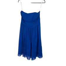 Davids bridal blue mini strapless bridesmaid dress size 10