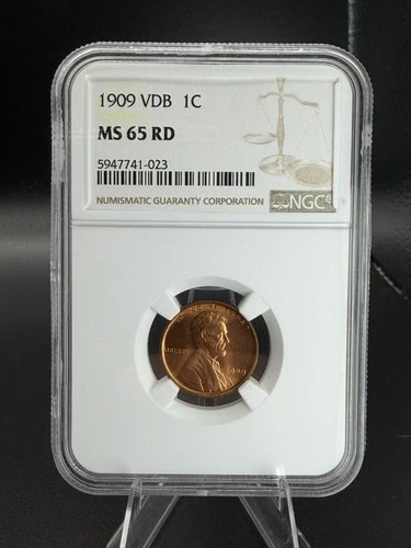 1909 VDB Wheat Penny 1c NGC MS 65 RED
