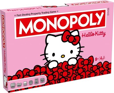 Monopoly Hello Kitty Edition Brettspiel Kinderspiel 2-6 Spieler ab 8+ Jahren