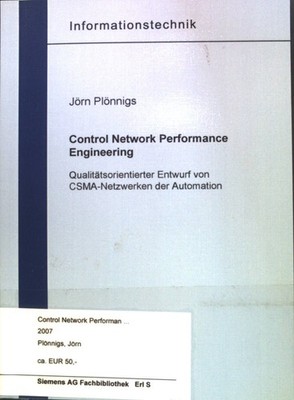 Control Network Performance Engineering : Qualitätsorientierter Entwurf von CSMA