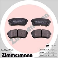 Zimmermann Bremsbelagsatz Scheibenbremse 24320.155.1 FüR Hyundai KIA CEE Tucson