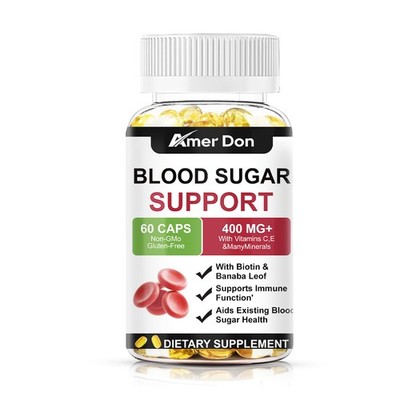 BLOOD SUGAR BLEND SUPPORT Alpha Lipoic Acid&Cinnamon 20 Herbs Complex 60 Pills