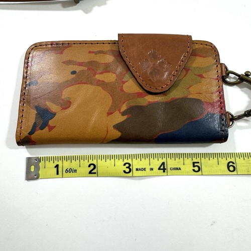 Patricia Nash Pioneer Floral Leather Card Holder Crossbody PHONE CASE REMOVED - Picture 7 of 7